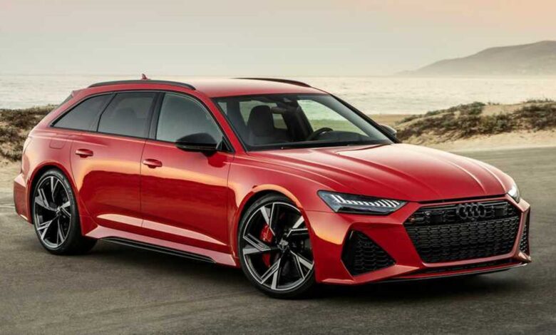Audi RS6 Avant front view – aggressive and elegant design