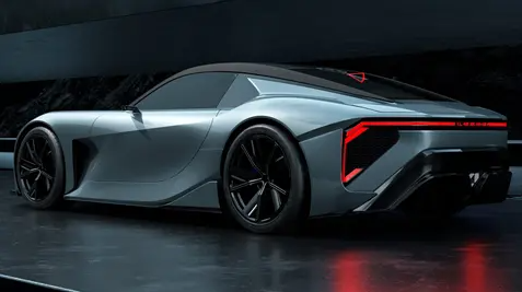 Lexus Sports Concept side profile – silhouette inspired by the LFA and LC