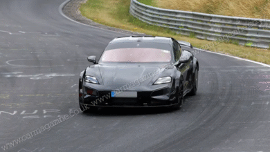 Porsche Taycan Turbo GT Manthey testing at Nürburgring