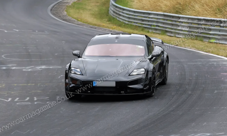 Porsche Taycan Turbo GT Manthey testing at Nürburgring