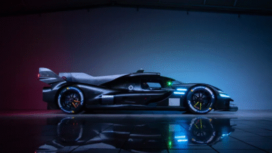 Genesis GMR-001 LMDh prototype in raw carbon fiber
