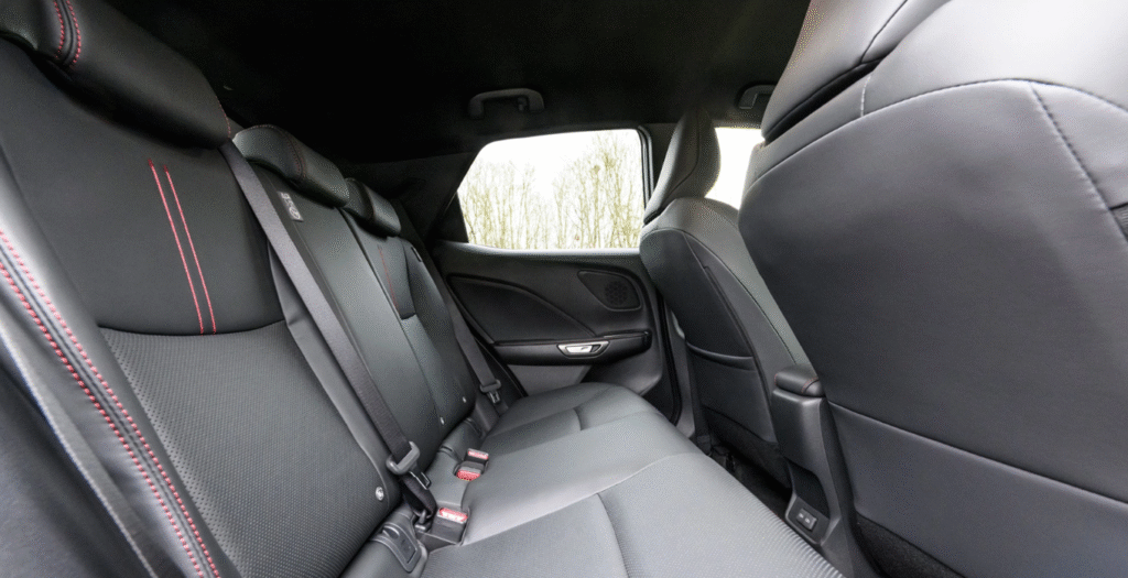 Rear passenger space in Lexus LBX 2025