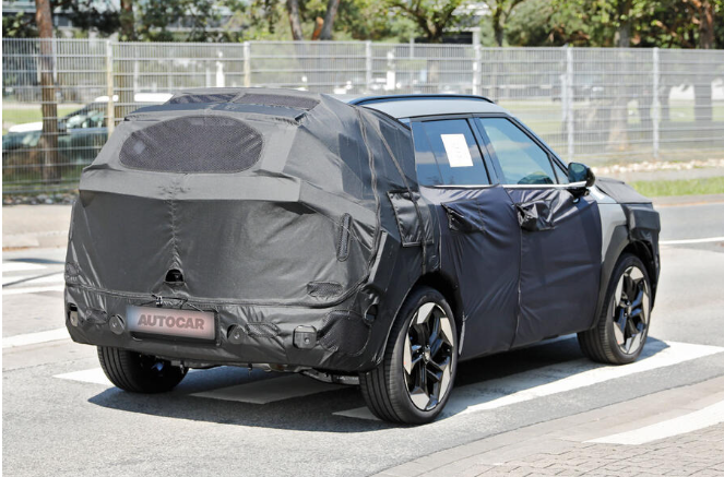 Camouflaged 2025 Hyundai Tucson prototype testing on public roads