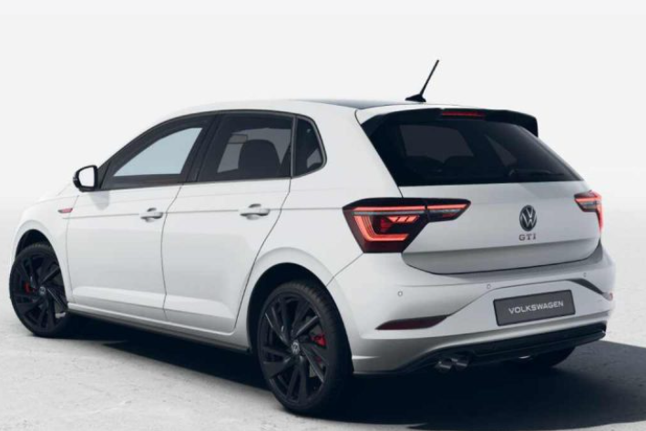 VW Polo GTI Black Style rear angle with privacy glass and black roof