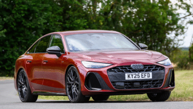 2025 Audi A6 e-Hybrid front three-quarter view with sleek new design