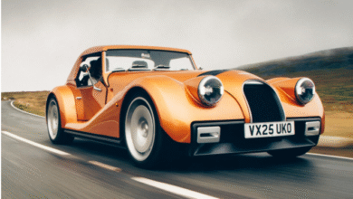 2025 Morgan Supersport front three-quarter view showcasing classic British design