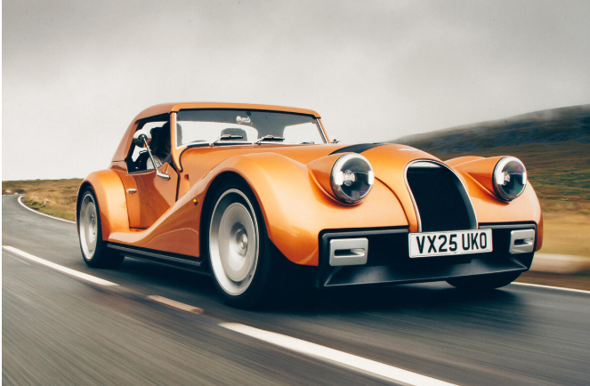 2025 Morgan Supersport front three-quarter view showcasing classic British design
