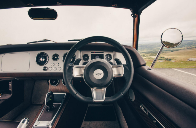 Interior of the Morgan Supersport highlighting modern dashboard and luxury trim