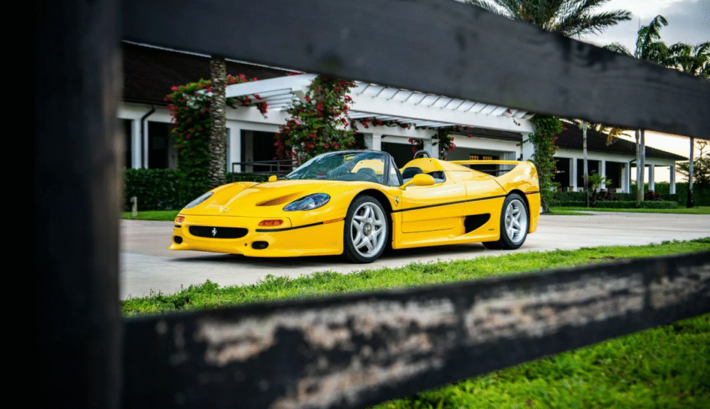 Ferrari F50 in rare Giallo Modena sold for record $9.245 million at auction