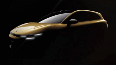 Leapmotor Lafa 5 teaser front view with LED headlights
