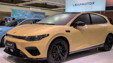 Leapmotor B05 compact EV unveiled at Munich Motor Show – front profile view