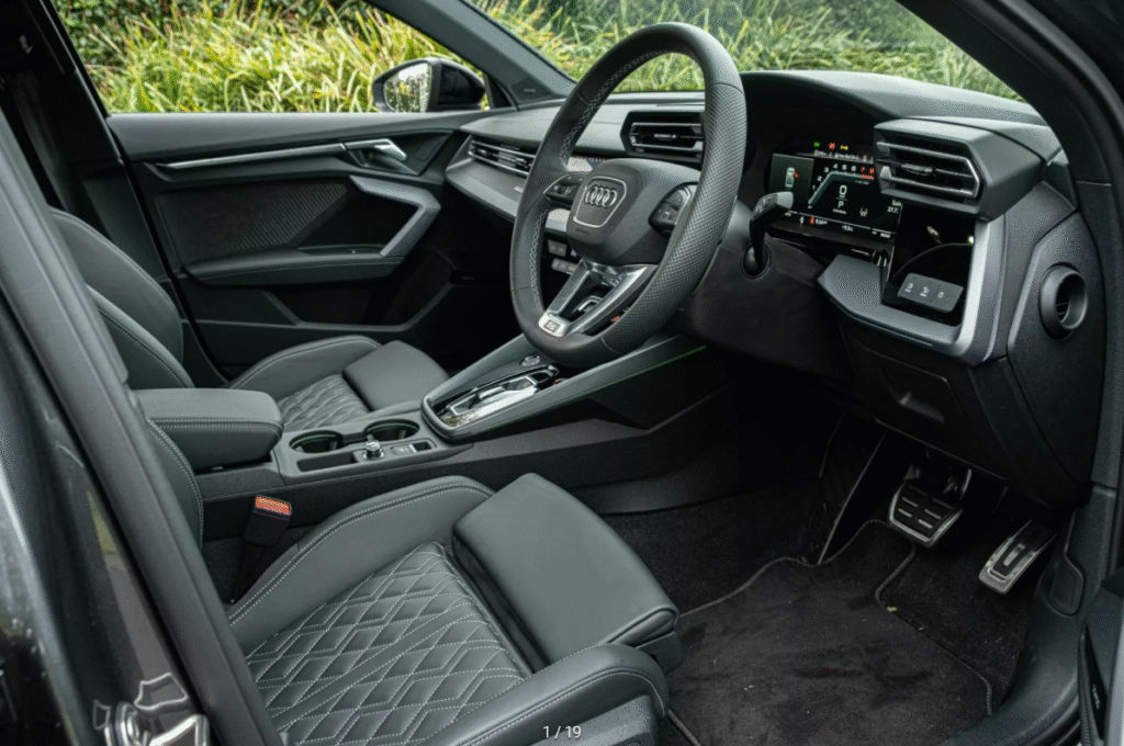 Audi S3 interior with Nappa leather seats and digital cockpit