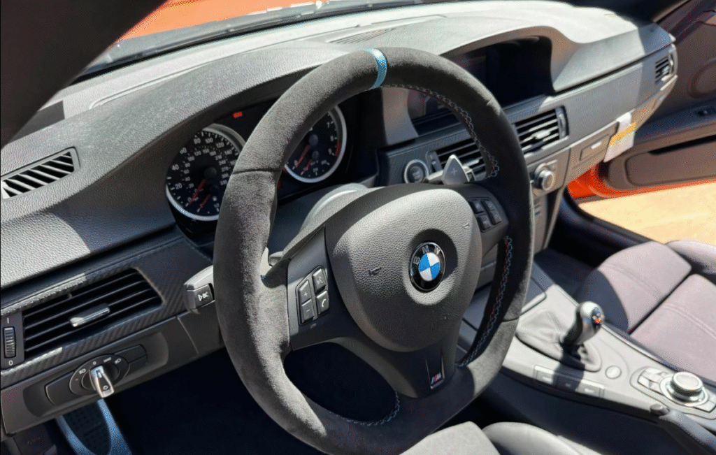BMW E92 M3 Lime Rock interior with Alcantara steering wheel
