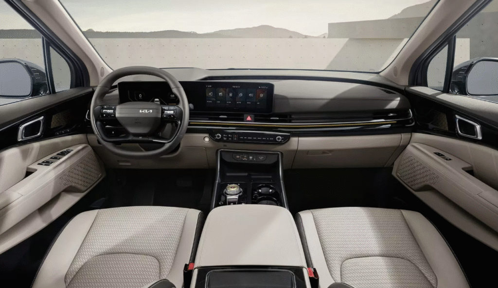 Interior of Kia Carnival Hi Limousine with four-seat Signature layout