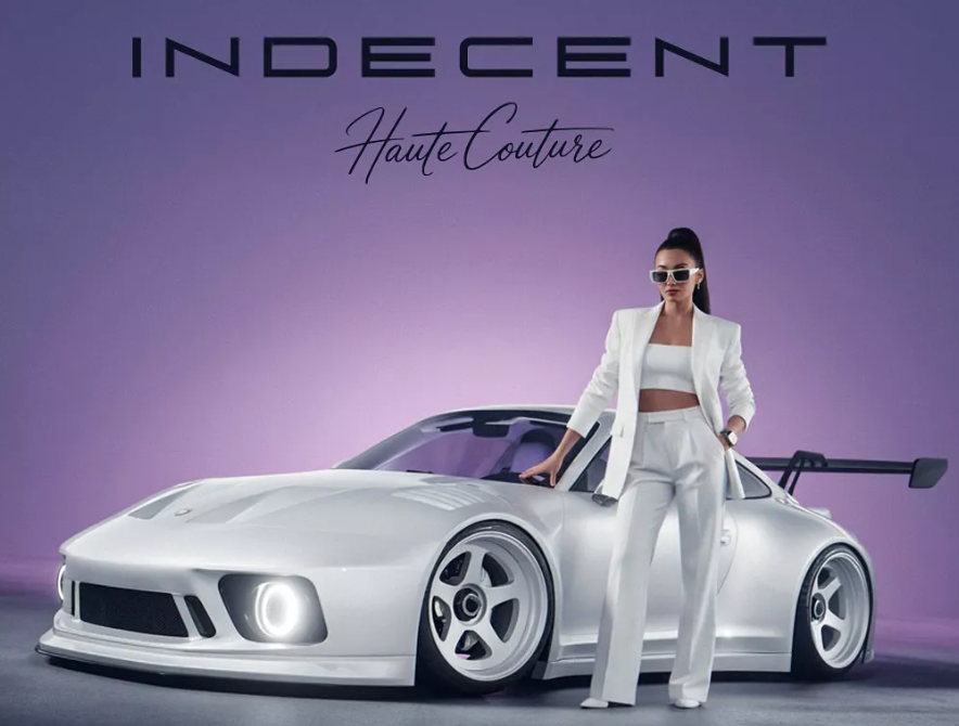 Indecent 020 Porsche 911 Slantnose front view with LED headlights