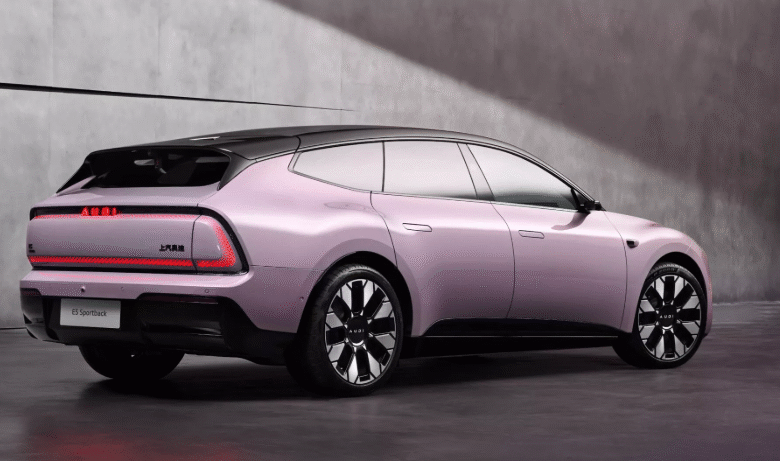 AUDI E5 Sportback exterior design in China with futuristic styling