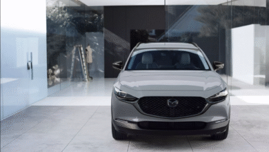 2026 Mazda CX-30 Aire Edition in blue with gloss black accents and 18-inch wheels