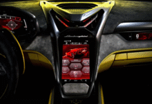 Lamborghini supercar showcasing AI-driven torque management system