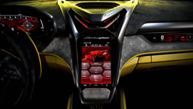 Lamborghini supercar showcasing AI-driven torque management system