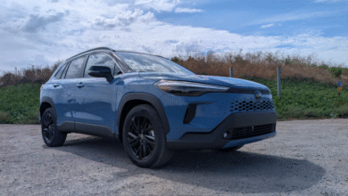 2026 Toyota Corolla Cross Hybrid in Calvary Blue with Jet Black two-tone finish
