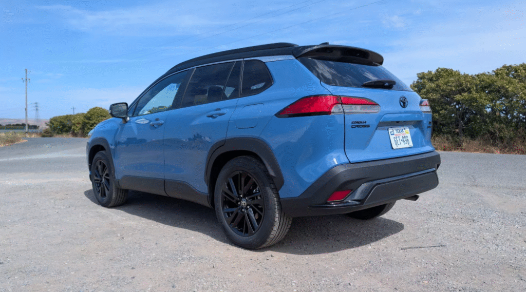 2026 Toyota Corolla Cross Hybrid in Calvary Blue with Jet Black two-tone finish