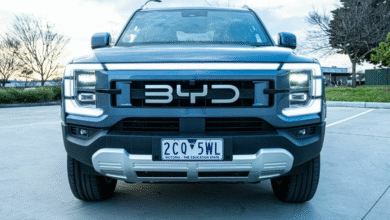 BYD Shark 6 plug-in hybrid pickup on Australian roads