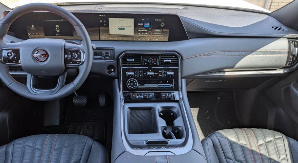 Interior view of the 2025 Nissan Armada showcasing luxury seating