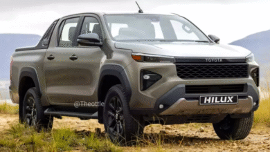 2026 Toyota Hilux prototype testing with new front grille and LED headlights