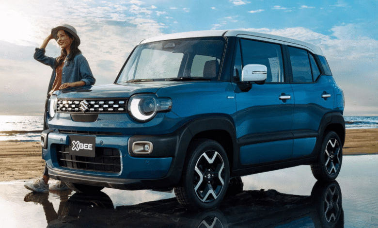 Front view of the 2025 Suzuki XBee facelift with new LED headlights