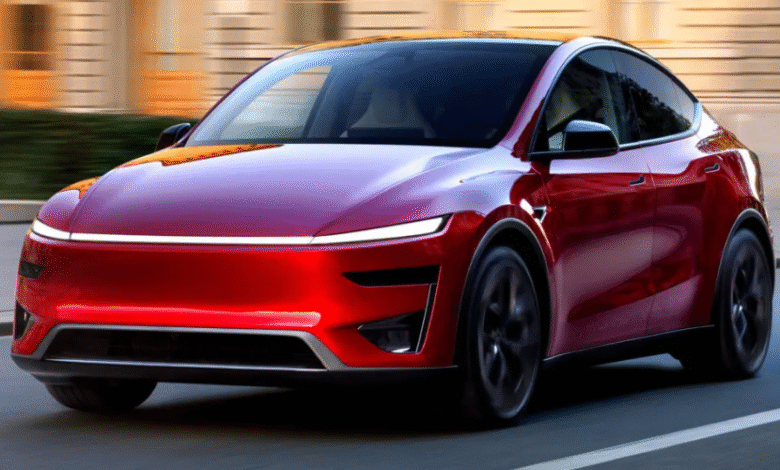 2025 Tesla Model Y Performance front view on highway